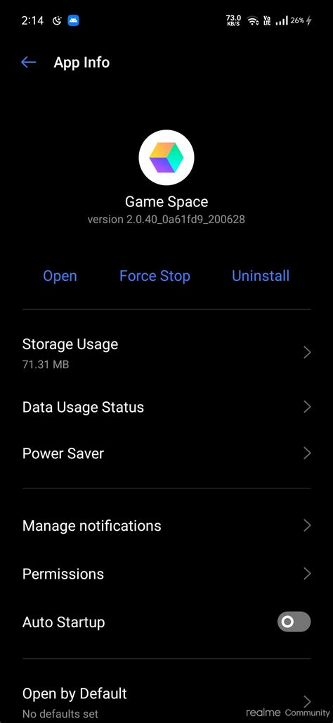 realme 5 pro game space